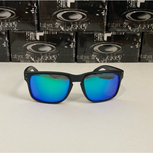 Oakley Holbrook Prizm Polarized Jade Iridium OO9102 Black Matte Frame - Picture 9 of 9